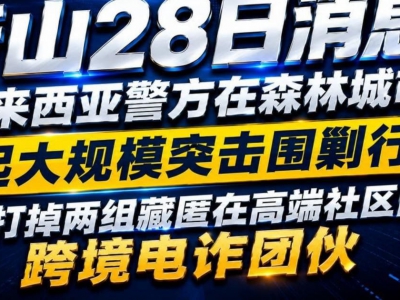 马来西亚森林城市突袭电诈窝点 330多人落网