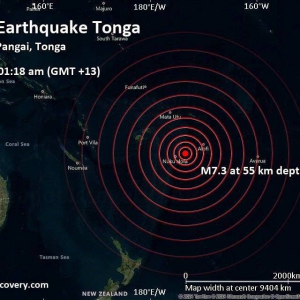 汤加群岛发生7.3级地震