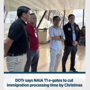 交通部称，NAIA T1 电子通道将在圣诞节前缩短移民处理时间