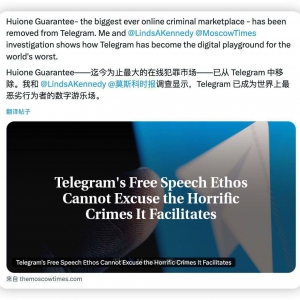 迫于国际压力，担保行业2大巨头被telegram官方清除