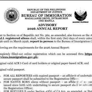 菲华人注意！移民局强制点名启动，漏报恐影响签证