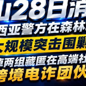 马来西亚森林城市突袭电诈窝点 330多人落网